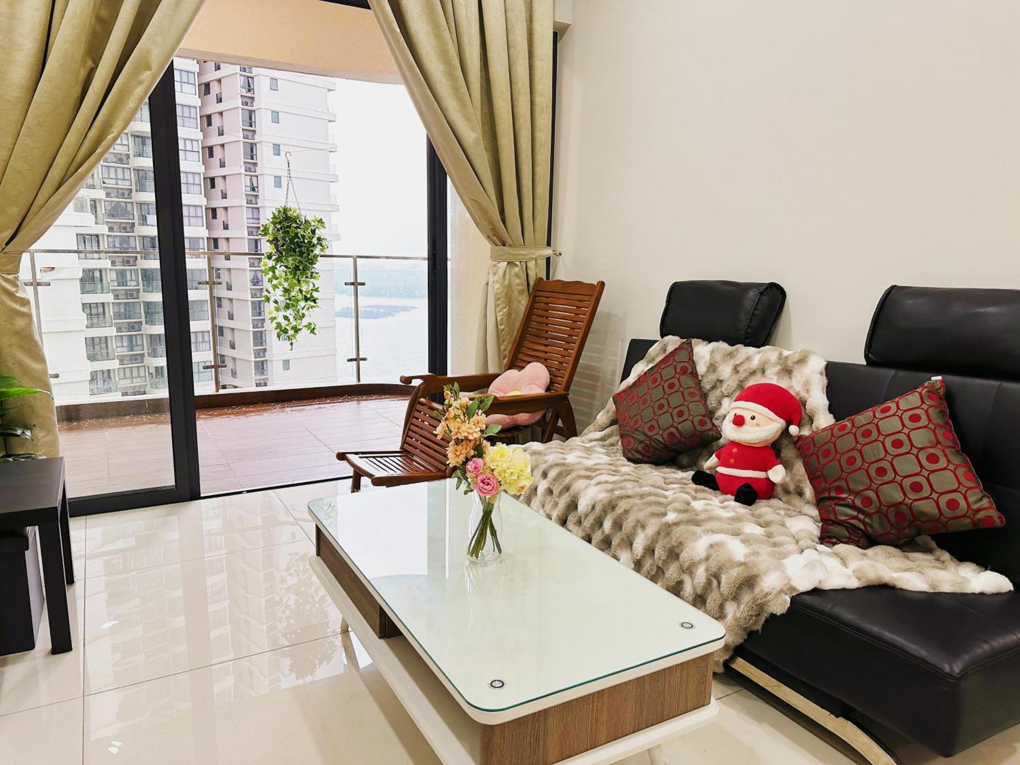 Apartment 精简设计两卧两卫海景公寓2-4人入住 金海湾danga Bay